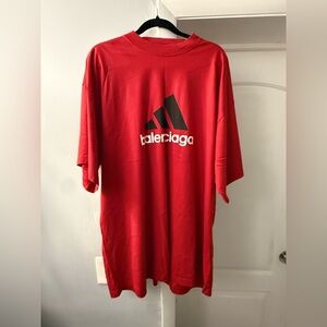 Balenciaga X Adidas Oversized Embroidered Logo T-Shirt